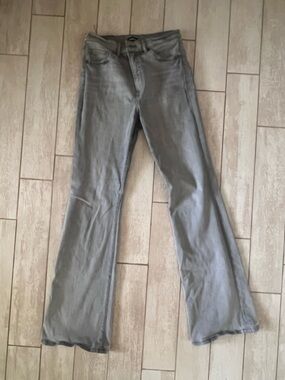 Express Gray Wide Leg Jeans